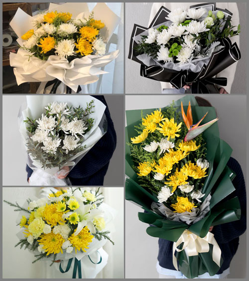贵州六盘水盘县响水镇白事花束代送
